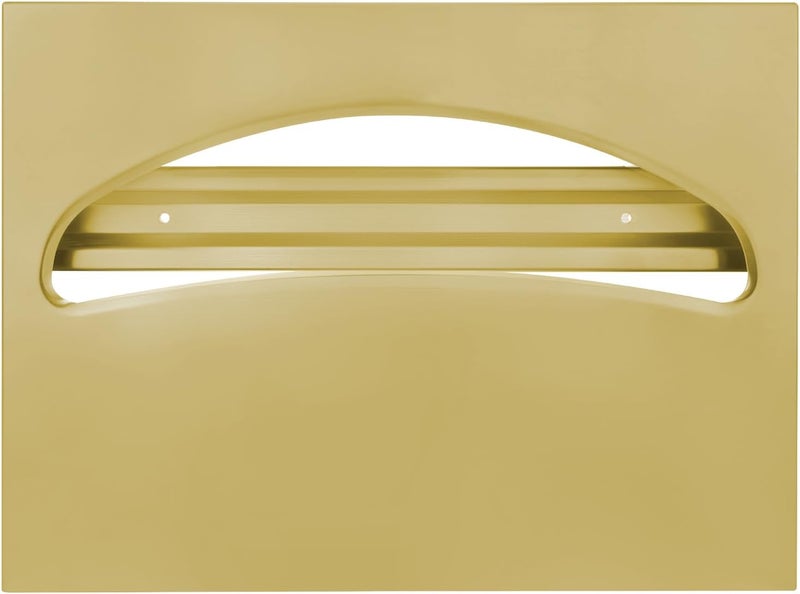 stardrix Stainless Steel Toilet Seat Cover Dispenser, Wall Mount Single or 1/2 Fold Large Capacity Toilet Seat Covers Holder for Commercial and Residential, Brushed Gold - Image 1